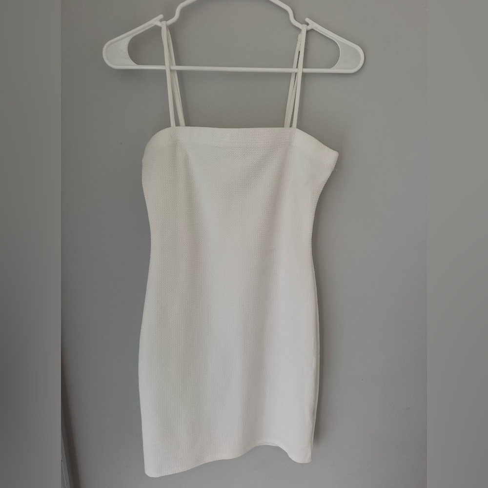 Heart Hips Cream Textured Dress